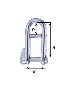 Sleutelsluiting RVS met brug  div. maten 2