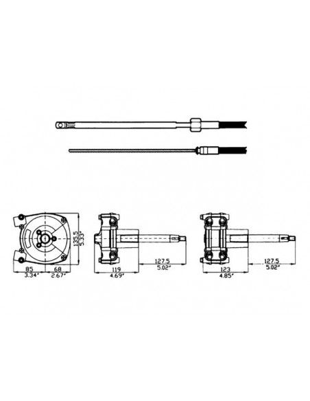 T71FC / T72FC stuurinrichting voor 1 of 2 kabels