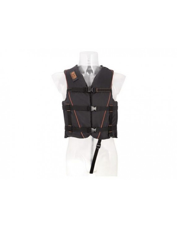 BESTO SKI ALL BLACK/ORANGE 50N div. maten