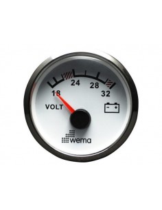 Silver serie voltmeter 24V zwart/wit 2