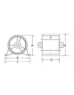 AFZUIGVENTILATOR 6,7 kuub 12V of 24V 100MM 2