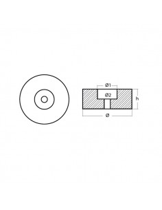 Disc anode aluminium 2