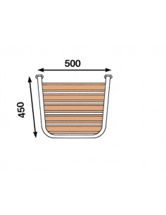 Rvs Motorbootplatform 500x450mm 2