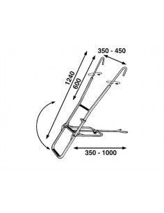 RVS boegladder, div. maten 2