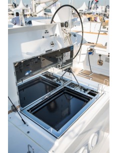 Force 10/ENO Antigua RVS inbouw gasplancha met deksel 2