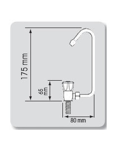 Koudwaterkraan inklapbaar/draaibaar 2