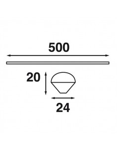 Båtsystem Profile C, 500mm, 12V-4,8W 2