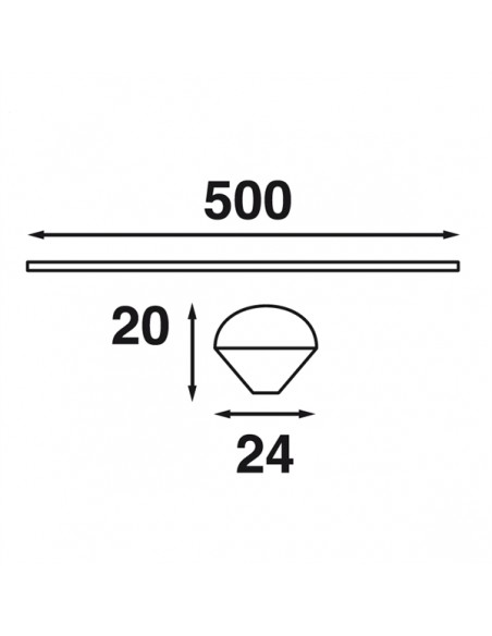 Båtsystem Profile C, 500mm, 12V-4,8W