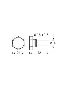 Renault Marine Couach anode Doorsnede 14 mm 2