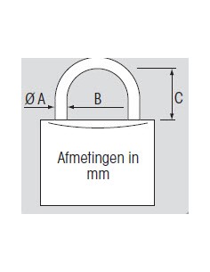 ST.S PADLOCK 22MM SHACKLE 50MM 2