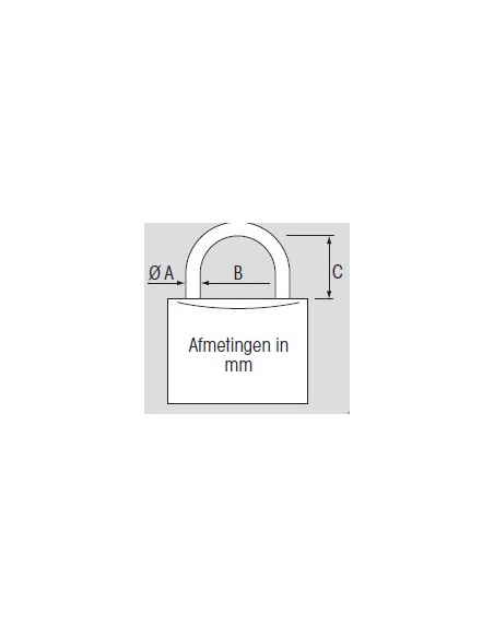 ST.S PADLOCK 22MM SHACKLE 50MM