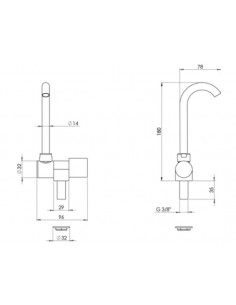 KRAAN CHROOM ENKEL 2