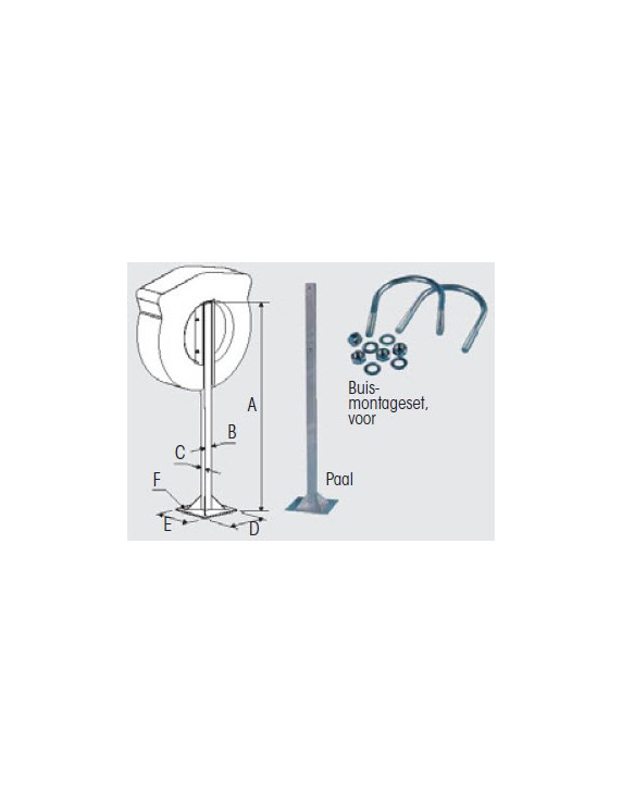Ø 6 cm buismontageset