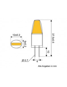 COB-G4 Ledlamp 2.5cst cob 10-30V G4 2