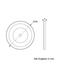 led opbouw plafonniere verchroomd 106mm 10-30V 3000K 6W dimb 2
