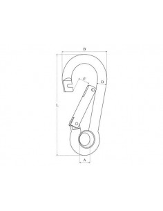 Karabijnhaak met oog  2