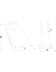 Siermast mahonie/essen div. lengte 2