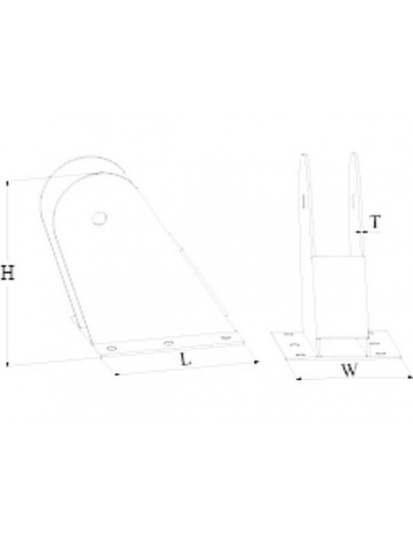 Siermast mahonie/essen div. lengte