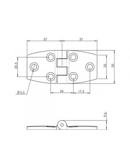 Scharnieren nylon div.modellen