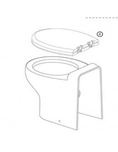 T-236TBFR kunst. Bril en deksel Elegance wit Soft Closing