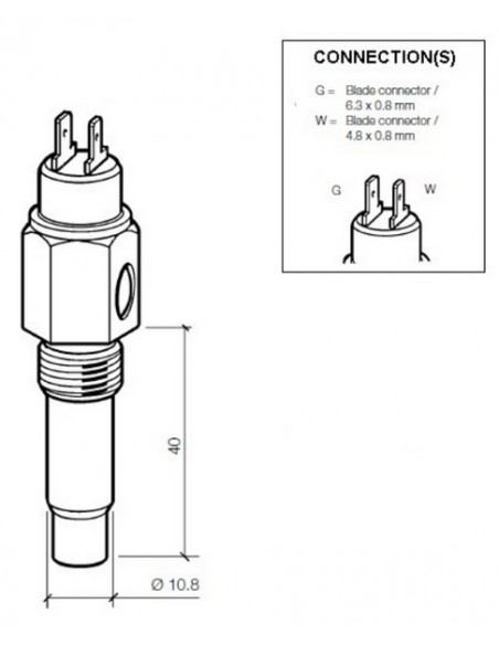 323-803-001-023D VDO Temperatuurgever 120x M14x1,5 wc 80x