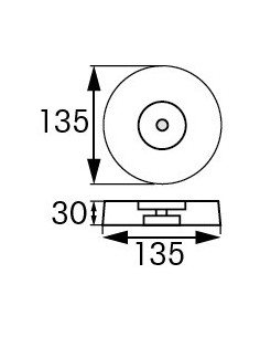 Zinkanodes voor spiegels 2,50 kg 2