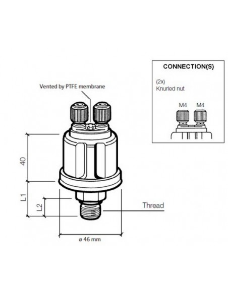 360-081-032-006C VDO Drukgever M14x1,5/10 massavrij