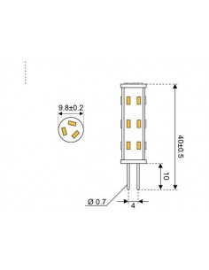 27xSMD-G4 LED 27 10-30V G4 2