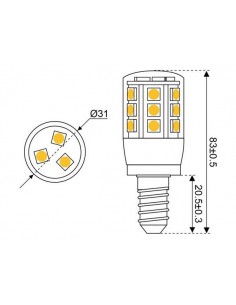 24xSMD-E14 LED 24 10-30V E14 2