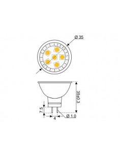 6xSMD-GU4 LED 610-30V GU4 2