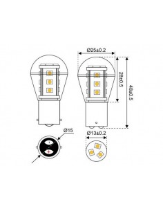 15xSMD-BA15d LED 15 10-30V BA15d 2