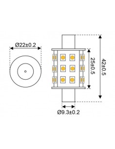 S-LED 30 10-30V AQUA SIGNAL 42MM 2