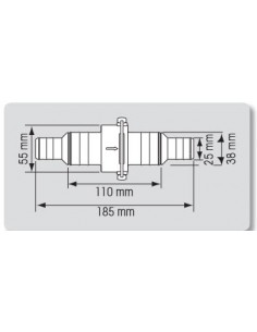 Terugslagklep 25/38 mm 2