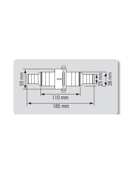 Terugslagklep 25/38 mm