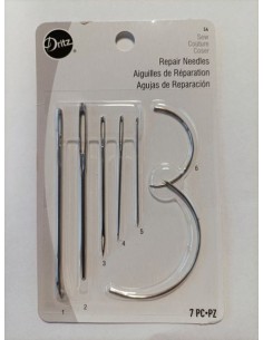 set zeilmakersnaalden, 2 gebogen 5 recht