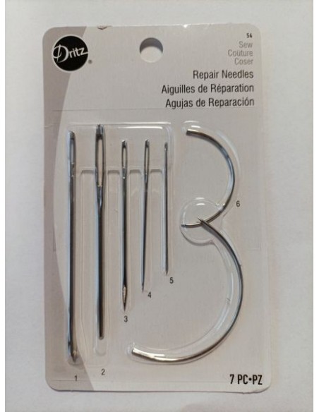 set zeilmakersnaalden, 2 gebogen 5 recht