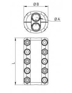 Klem voor anti-torsi lijn RVS voor 11 mm lijn 2