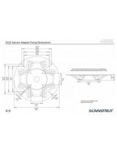Montage adapter SC65 voor satcom of TV antenne 2