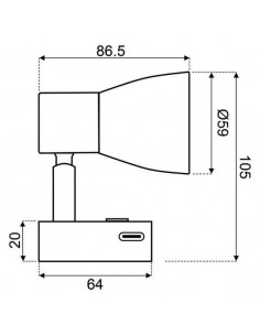 Led wandlamp 10-30V 3000K 2
