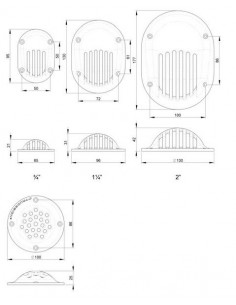 Ronde scoop 100 mm zwart of... 2