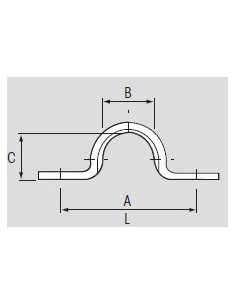 RVS dekbeugel plat rond totaal 47 mm OPisOP 2