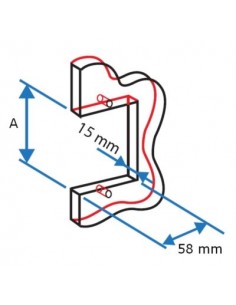 Standaard inbouwslot messing verchr. 2