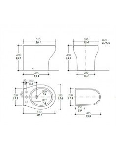 Tecma Silence Plus 2G bidet, Hoog, Wit 2