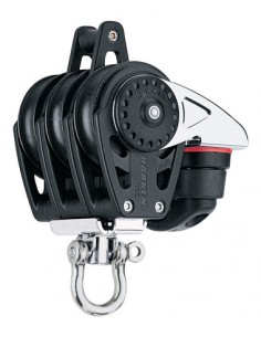 40mm Carbo drieschijfsblok met klem + hv