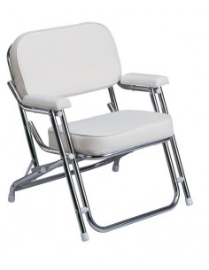 Opvouwbare dekstoelalu+wittebekleding