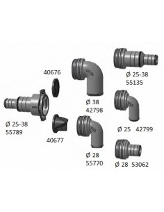 Aansluiting recht 28mm pomp 925/1038