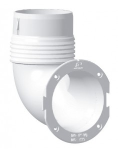 3" haakse slangflens