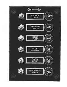 SWITCH PANEL 6 GANG 12V 2