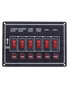 SWITCH PANEL 6 GANG HORIZONTAL MOUNT 2