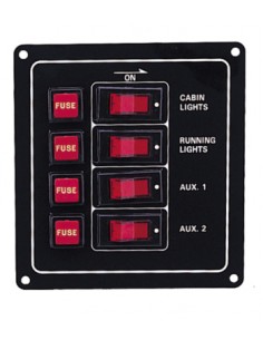 SWITCH PANEL 4 GANG BLACK 2